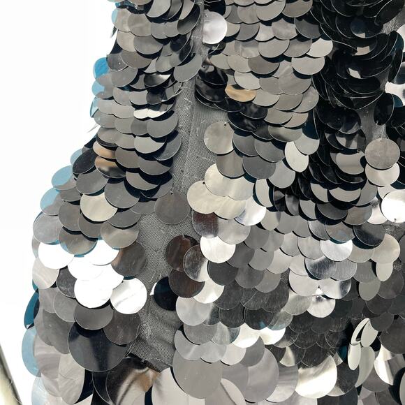 NBD | NWT Portra Mini Dress in Black Paillettes Party Disco Sequins M - Picture 8 of 16